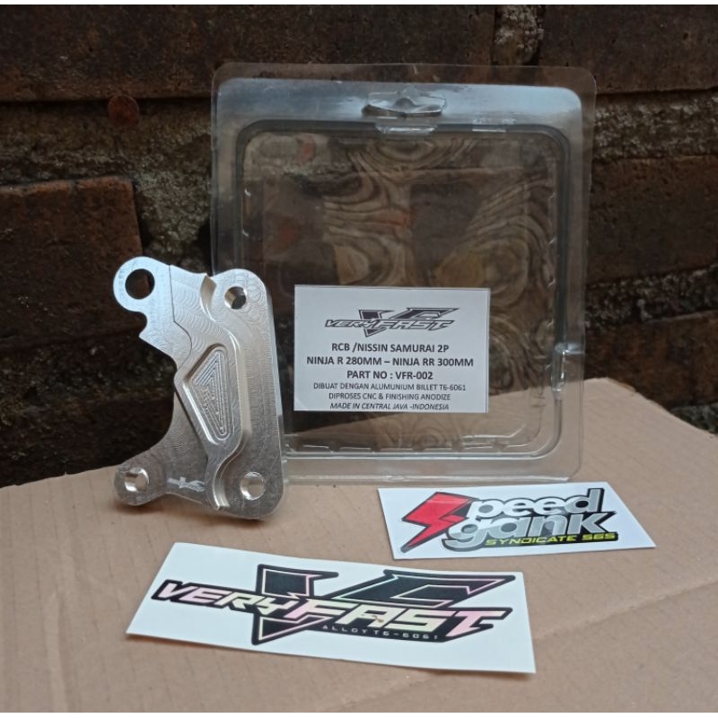 Breket kaliper depan CNC RCB shock ninja R disc 280mm / RR disc 300mm