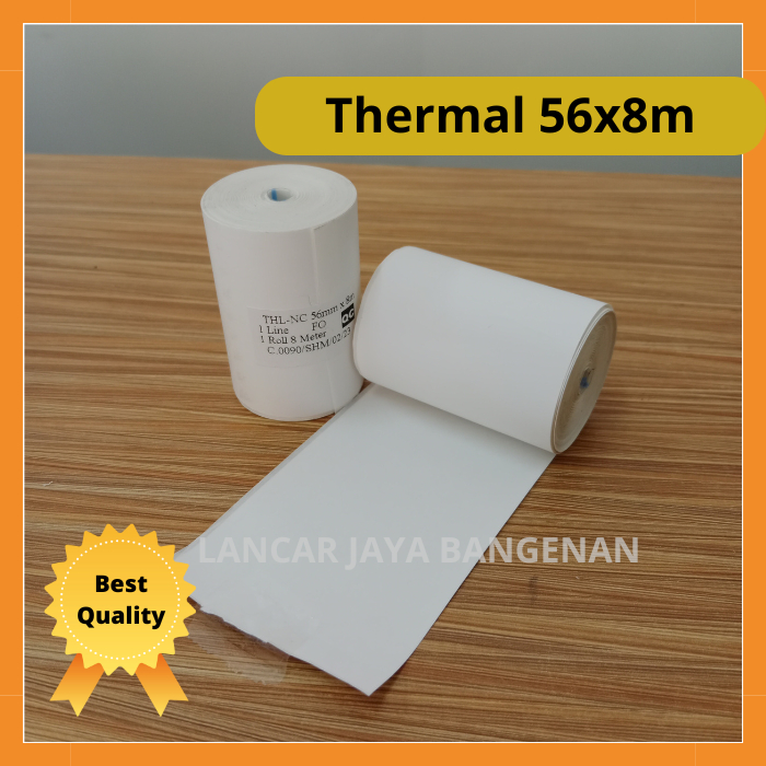 

Thermal Label Paper 56mm x 8m | 56x8 Continuous Cashier Printer POS