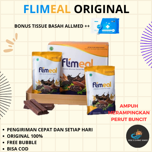 

Flimeal Meal Replacement 1 Box Isi 12 Sachet Halal Bpom Pengganti Makanan Rendah Kalori Bonus Tissue Basah