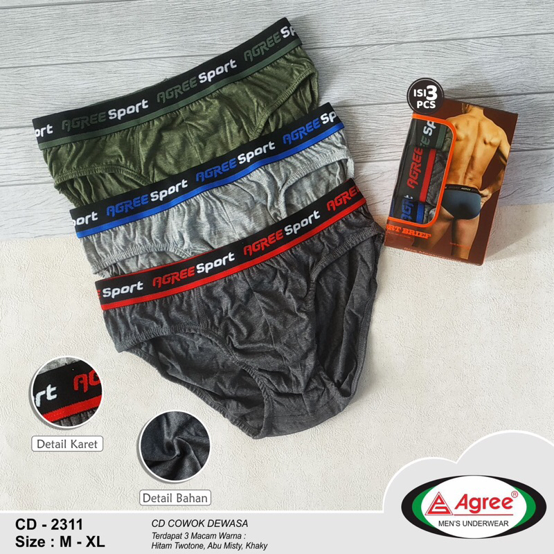 Celana Dalam Pria Sport Agree 2311 M, L, XL, XXL