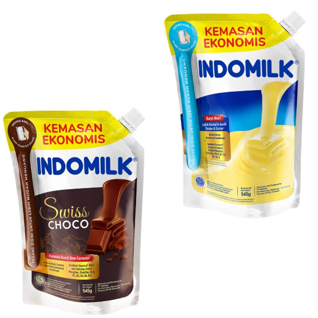 

INDOMILK SKM 545gr / INDOMILK SKM / INDOMILK SUSU KENTAL MANIS POUCH - PUTIH
