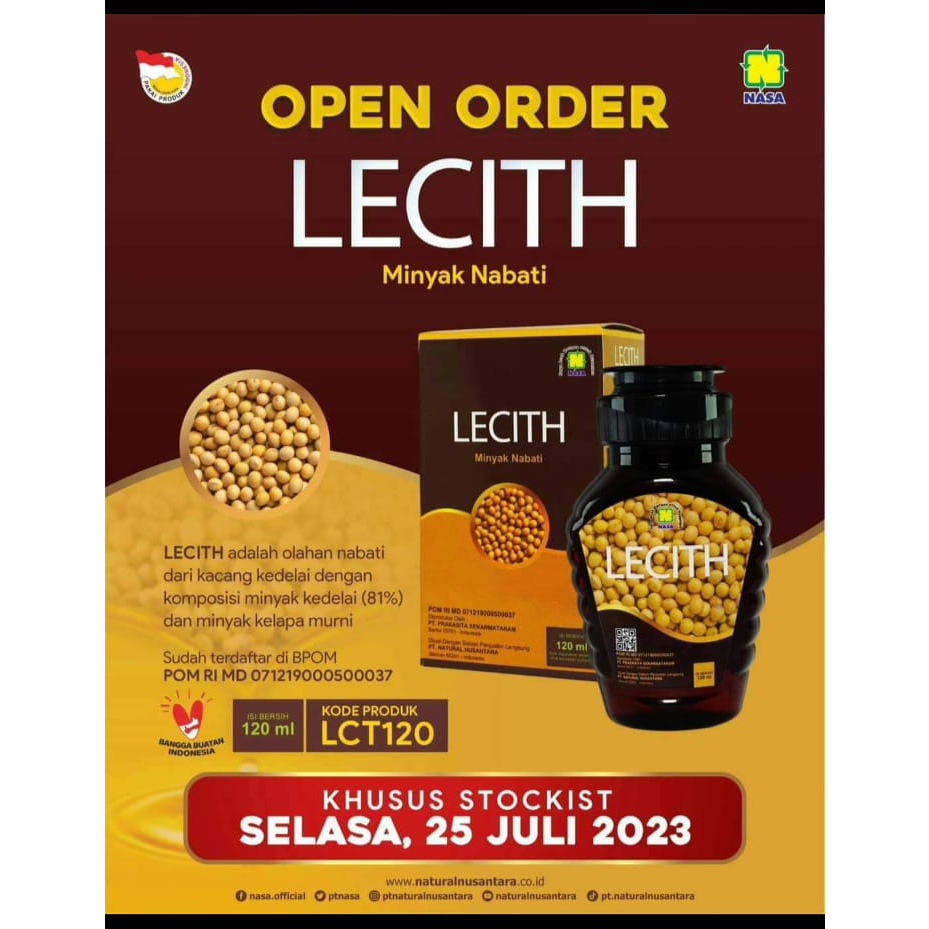 Lecith 120ml Obat Herbal Menanggulangi Kolesterol NASA /Stockist PT Nasa Original