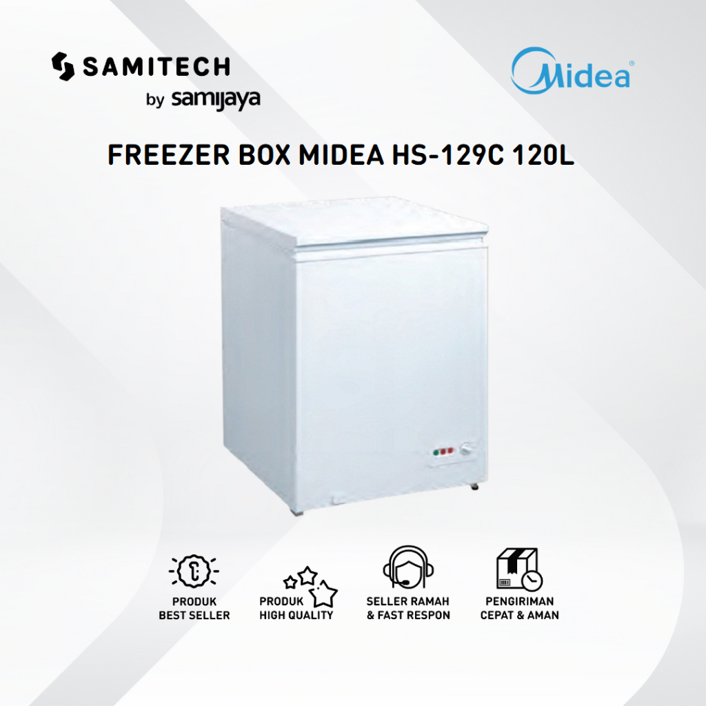 FREEZER BOX MIDEA HS-129C / HS 129C KAPSITAS 100 L BERGARANSI
