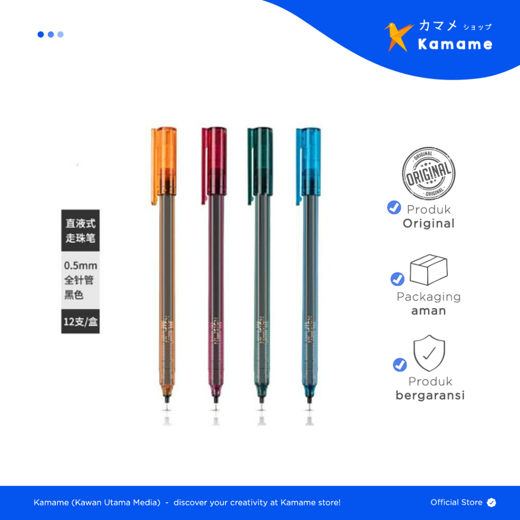 

Deli Nusign Roller Pen - Cepat Kering 0.5mm NS766 - Kamame