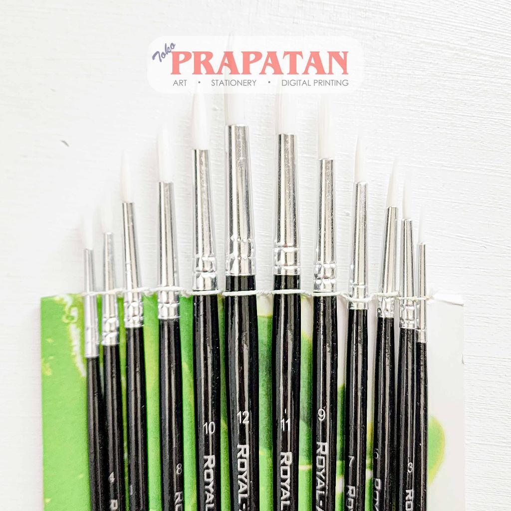 

tyvf Kuas Lukis Royal Art Set 12pcs U-70 Paint Brush Set