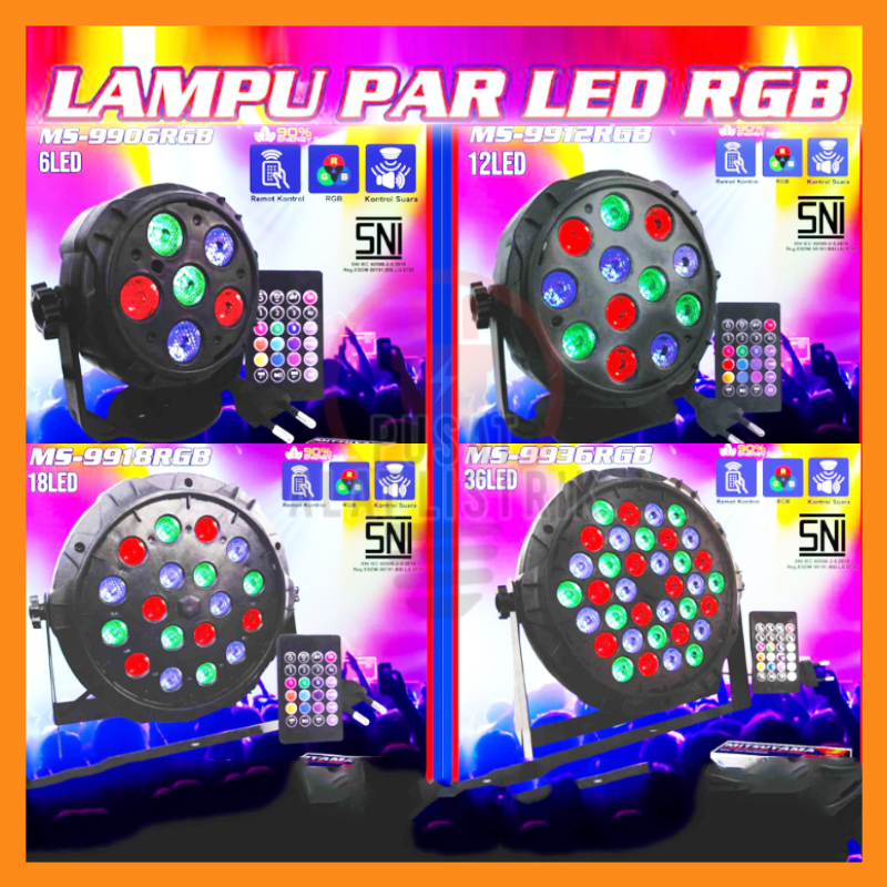 LAMPU PAR LED RGB LAMPU PANGGUNG RGB LAMPU DEKORASI RGB WARNA REMOT LAMPU TEMBAK RGB LAMPU SOROT RGB