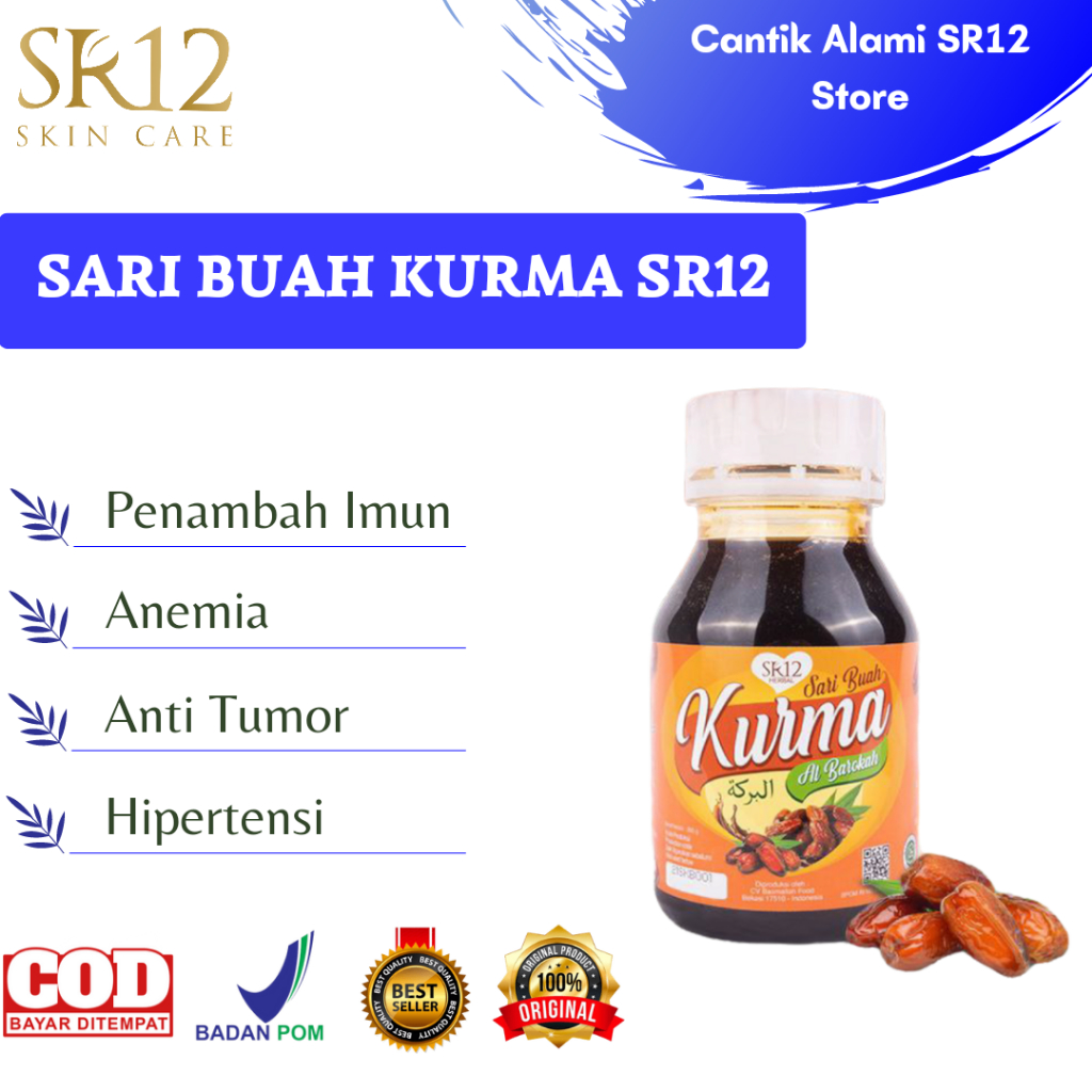 

[COD] SR12 SARI BUAH KURMA AL BAROKAH SR12 / SARI KURMA ASLI / MENINGKATKAN STAMINA TUBUH / MENCEGAH ANEMIA