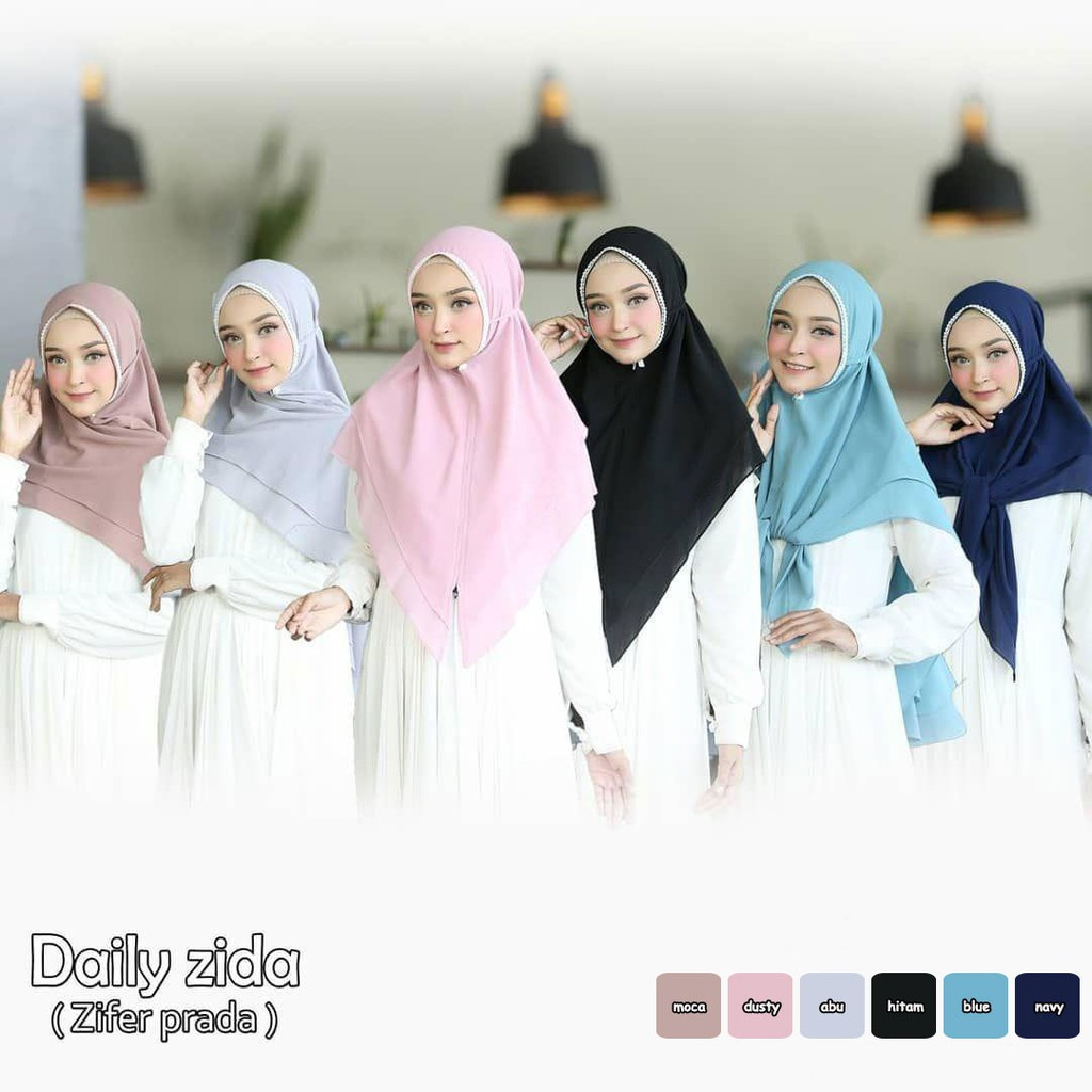 HIJAB JILBAB KHIMAR ZIPPER ZIDA / KHIMAR SIMPLE / KHIMAR CERUTY