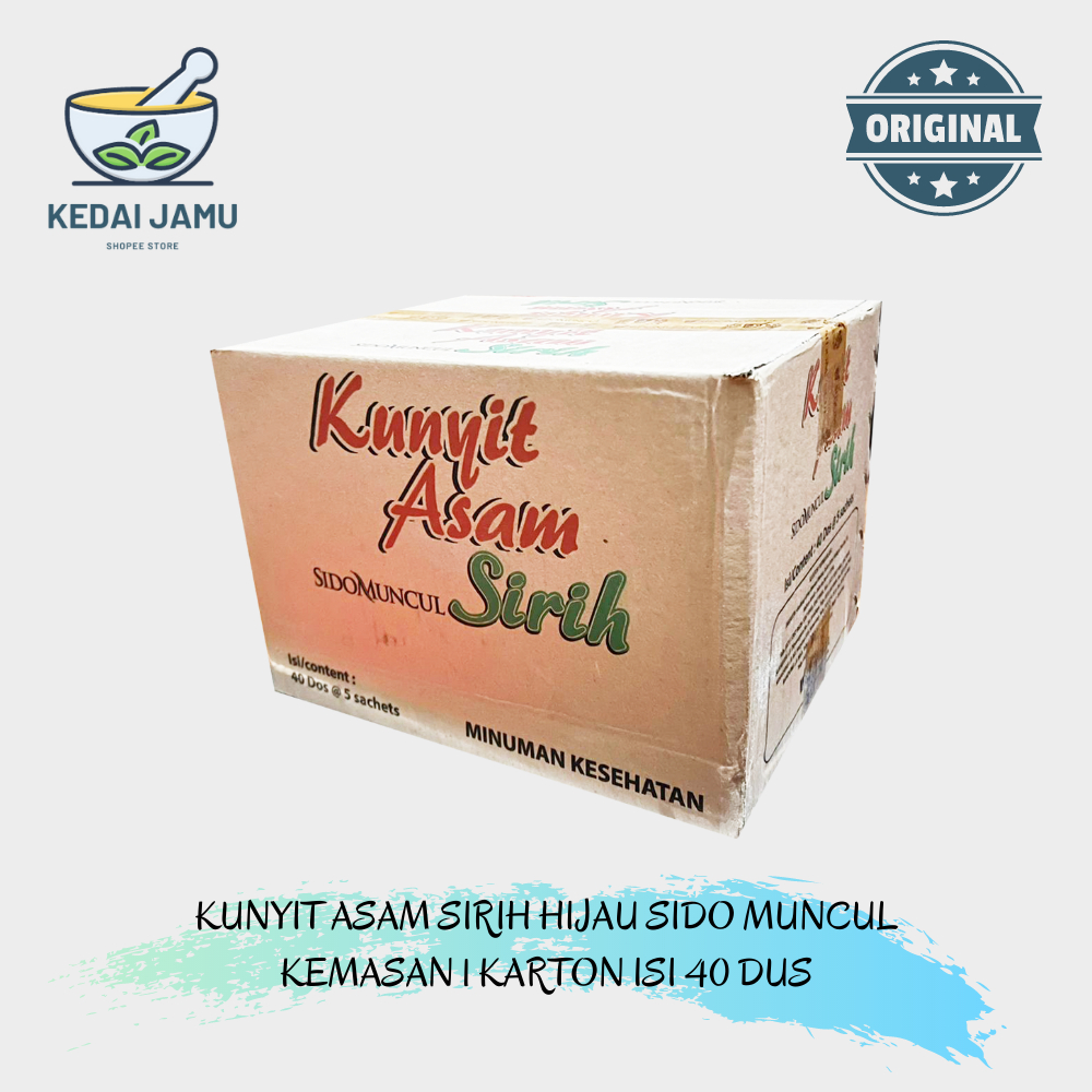 

PAKET KUNYIT ASAM SIRIH HIJAU SIDO MUNCUL - 1 KARTON ISI 40 DUS