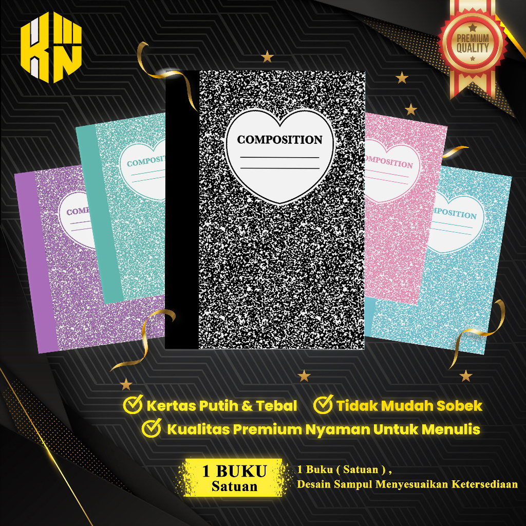 

KEN.IND - Buku Tulis Sekolah Custom Tema COMPOSTION BOOK #1 Bergaris 50 Lembar Isi 1 Buku/ Buku Tulis Anime/ Buku Aesthetic/ Buku Catatan