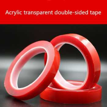 

[HAJ] SZBFT Perekat Double Tape Acrylic Adhesive Transparent Sticker 15 mm x 3 m - J4702 Red