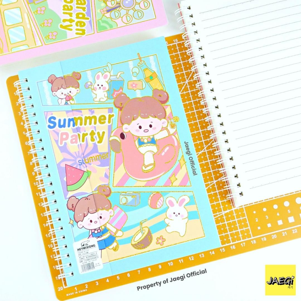 

JAEGi - Note Book Ring Aesthetic Summer Party Edition Premium 20 x 20 CM