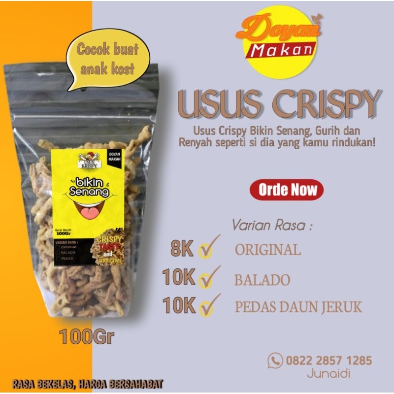 

Usus Krispy (100gram,500gram,1kg)