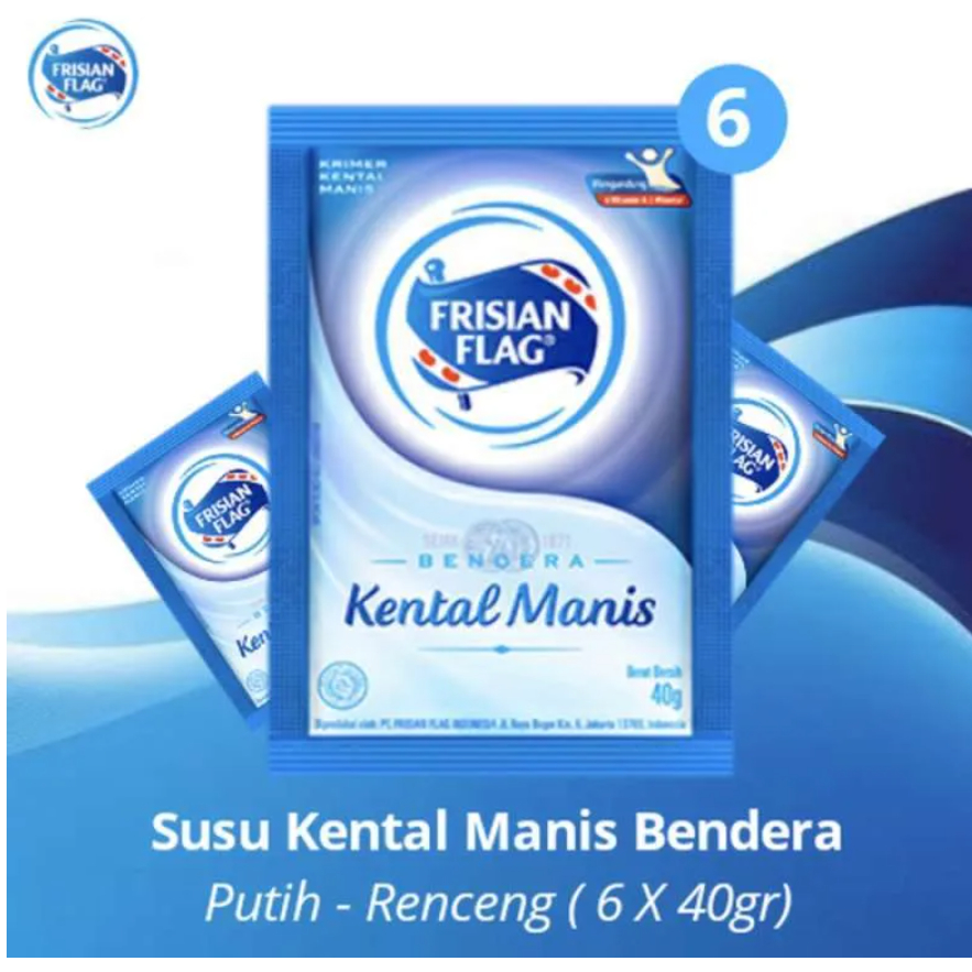 

Susu Bendera Kental Manis Putih Frisian Flag Renteng 40g (6 pcs)