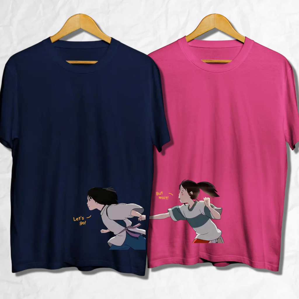 Baju Kaos Couple Pasangan Jumbo Anime Jepang Pria Wanita Katun Combed 30s Ukuran S M L XL XXL 3XL 4X