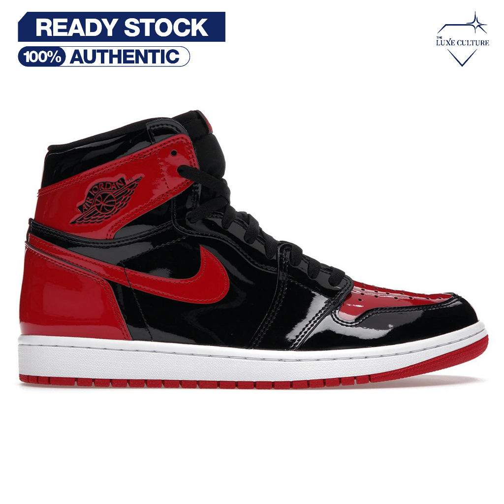 Nike Air Jordan 1 High Bred Patent / Sepatu Branded Original