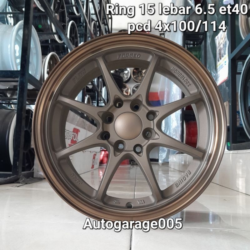 Velg ce28 ring 15 lebar 6.5 et40 pcd 4x100/114 bronze