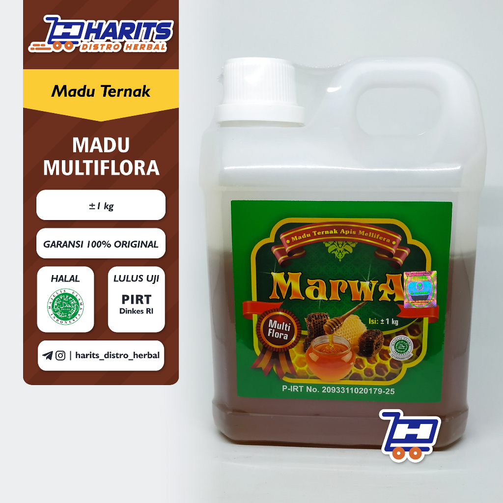 

MARWA Madu Multiflora Seribu Bunga Jerigen 500gr Al-Ghuroba