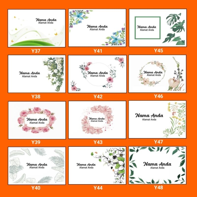 

50pcs Amplop Kondangan Custom Nama Alamat Buwuh Amplop Sumbangan Pernikahan Y05