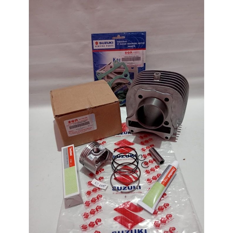 Blok seher spin 125 set piston Suzuki Spin 125/Skydrive/Skywave kualitas Original