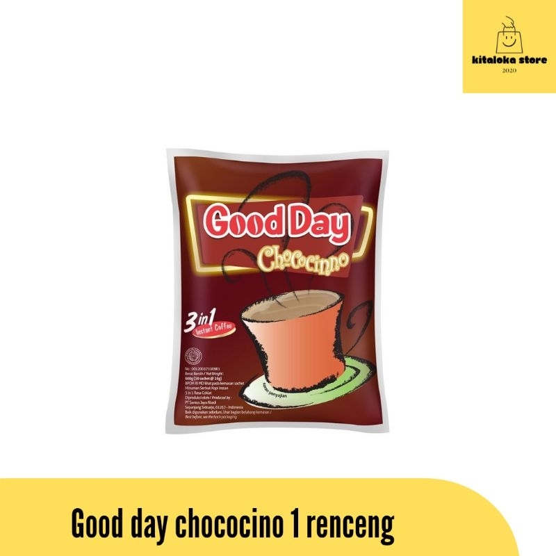 

Good Day Kopi Instant 3 in 1 Chocochinno 1 renceng