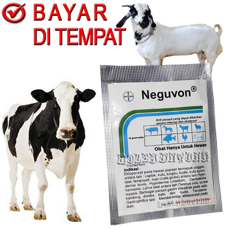 Neguvon Bayer Original Membasmi Kutu Tungau Pada Hewan Ternak Kambing Sapi Domba Peternakan Anti Par