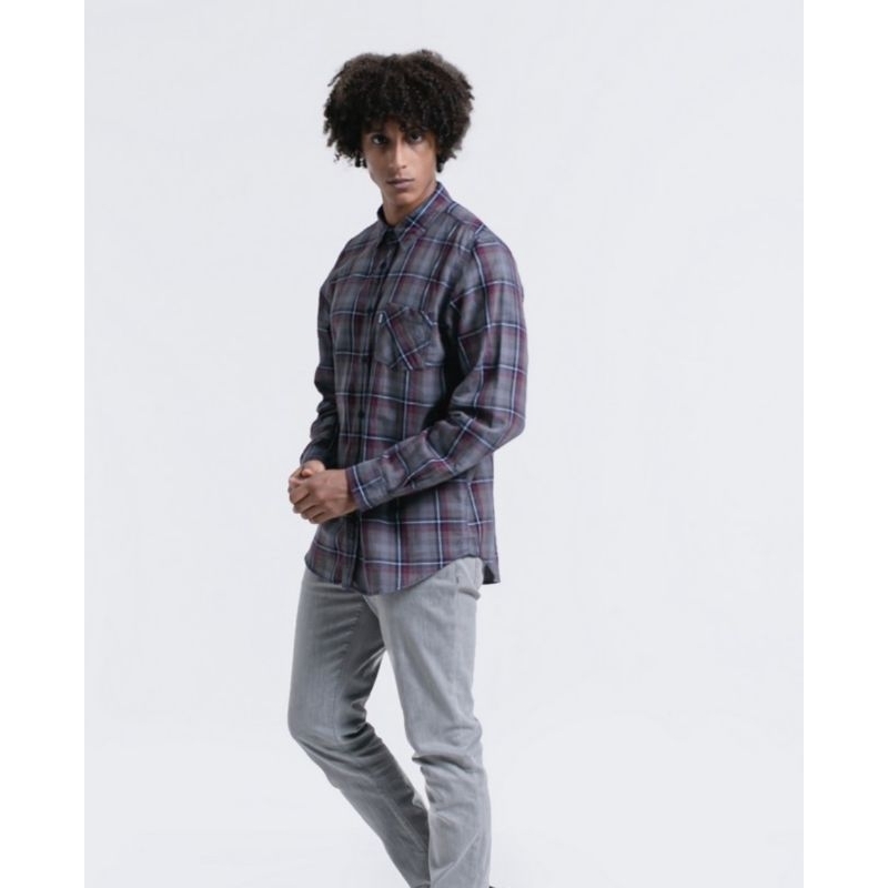 kemeja flannel pria 3second original 031022