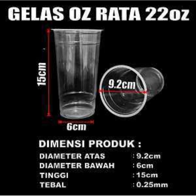 gelas cup 22oz oval