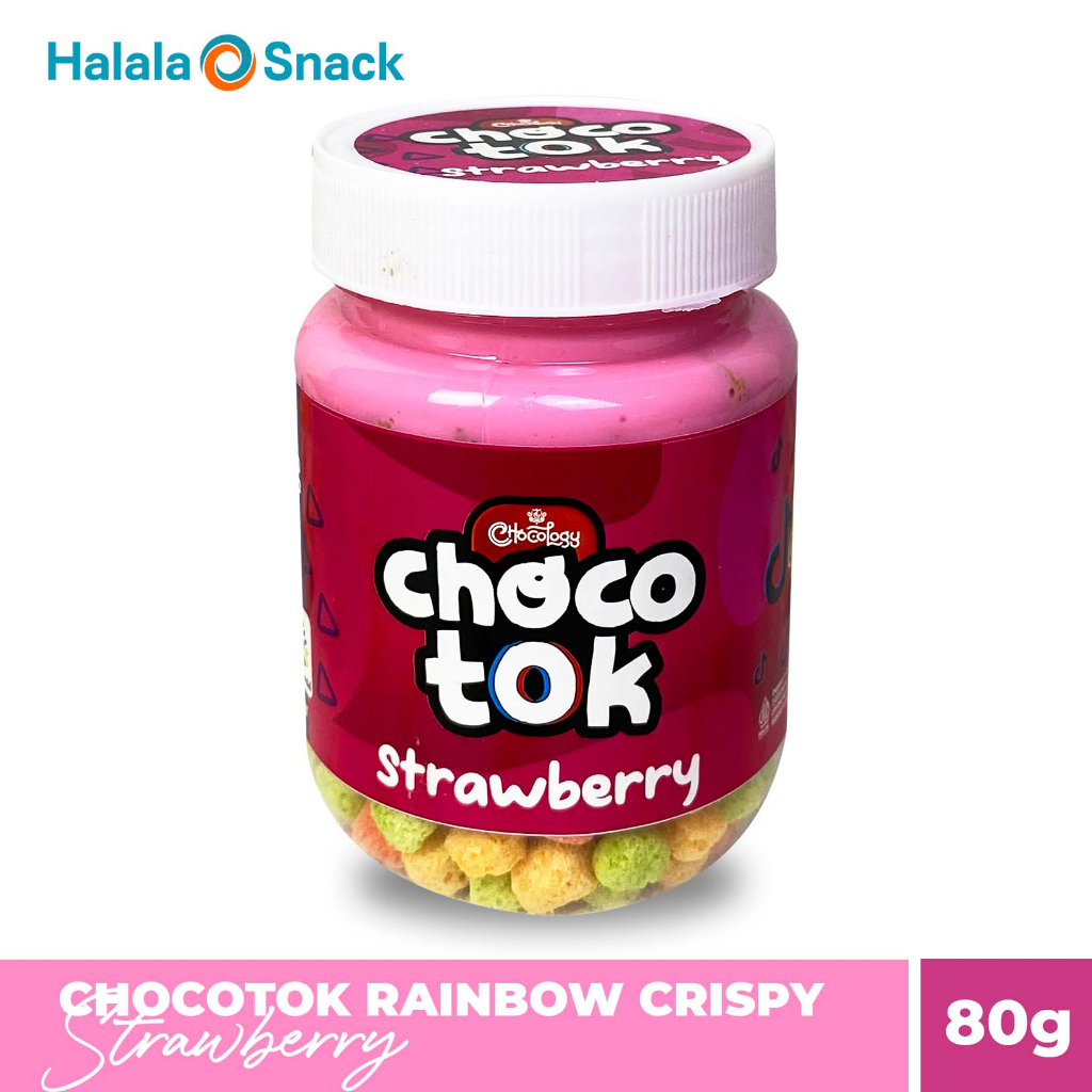 

CHOCOLOGI Jar Chocotok Strawberry | Rainbow Crispy 80 gr