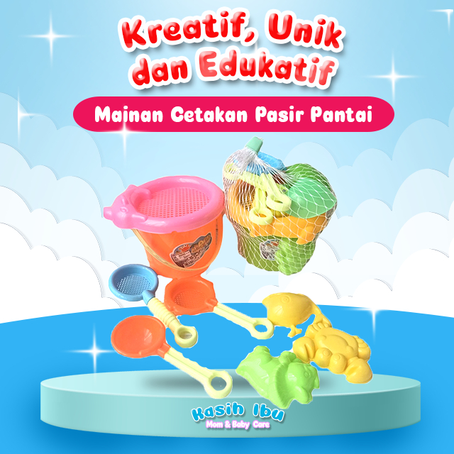 Mainan Ember Pasir Pantai Mainan Cetakan Pasir Pasiran Mainan Anak Ember Istana Pasir dan Cetakan Ma