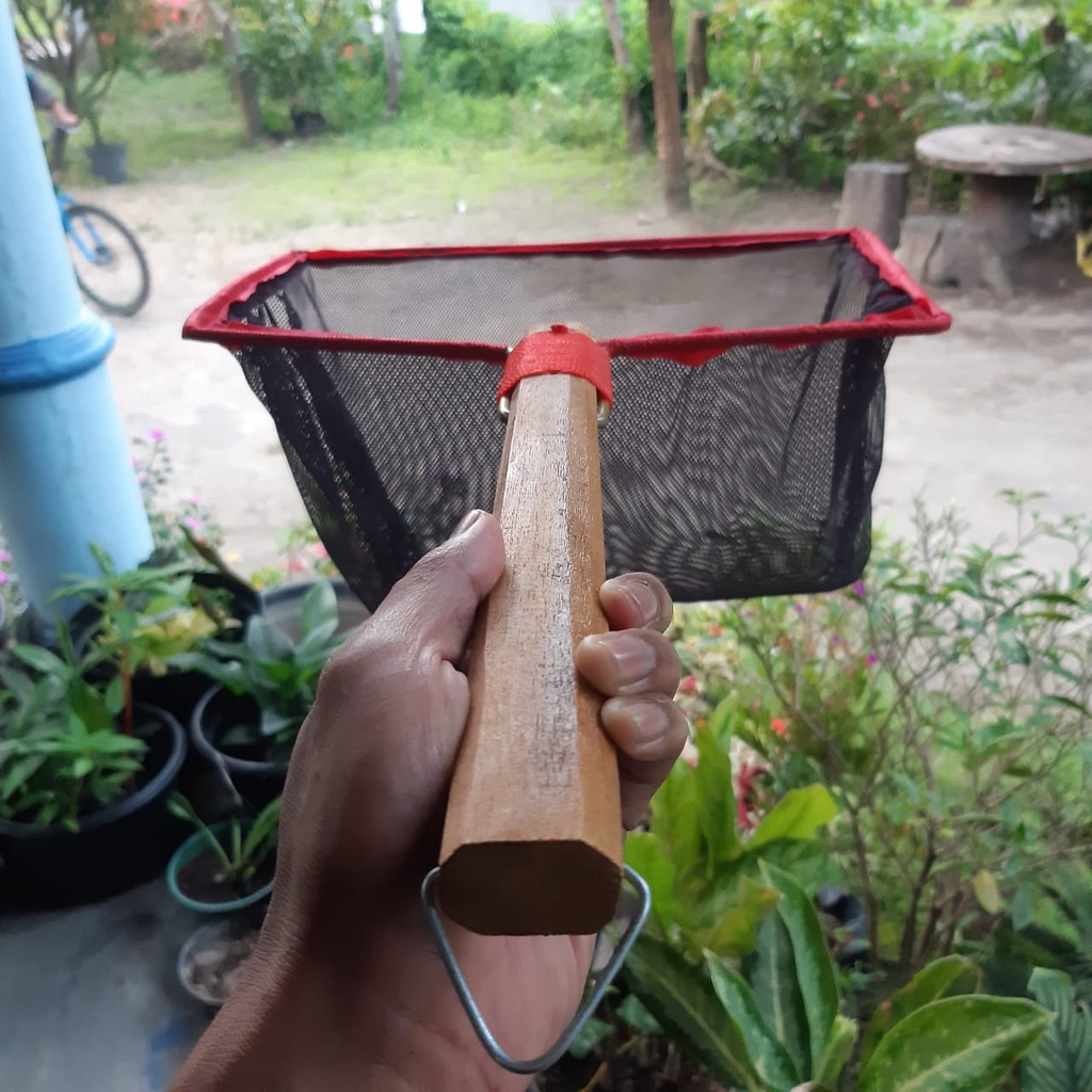 Serokan ikan koi halus murah 35 cm seser benih bibit ikan lele besar ikan hias kecil serok larva bur