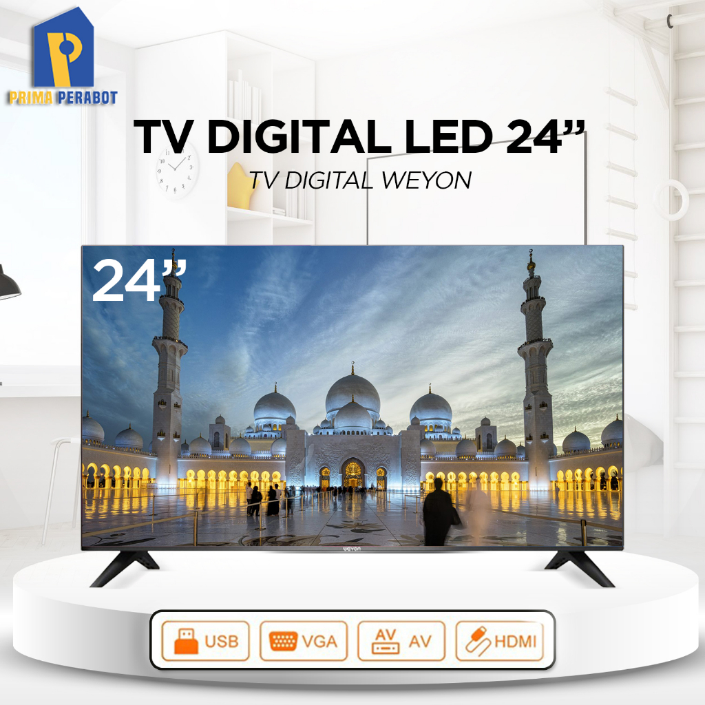 Televisi TV LED Digital 24 Inch USB Movie/VGA/HDMI Weyon