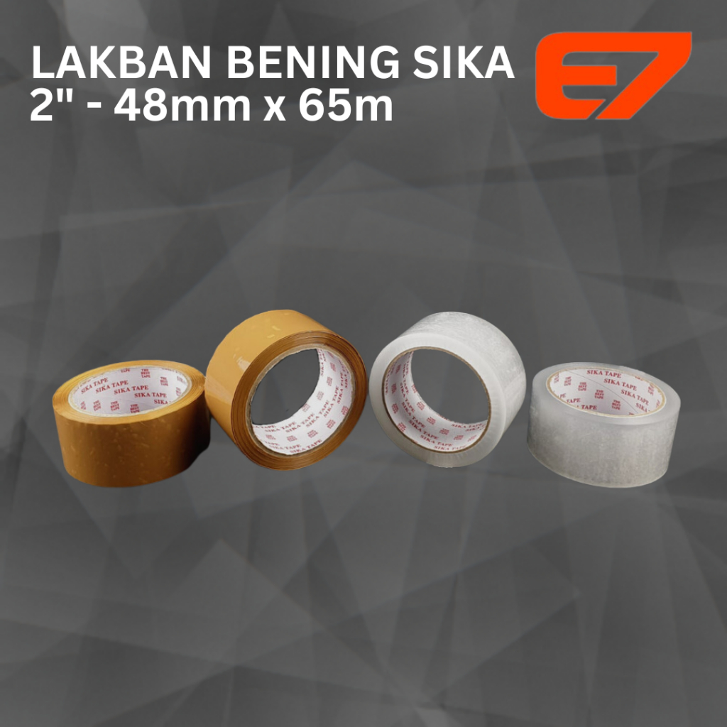 

Lakban SIKA Merah 2" - Plakban Opp Tape Bening & Coklat