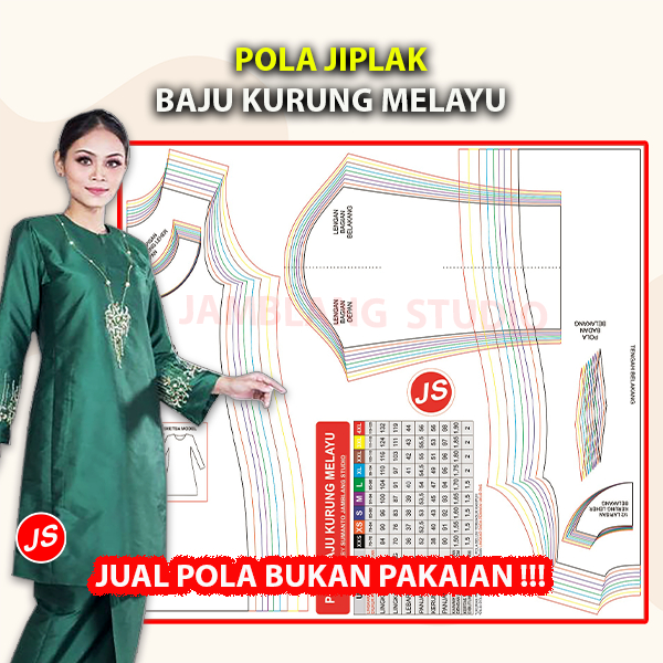 Pola Jiplak Baju Kurung Melayu