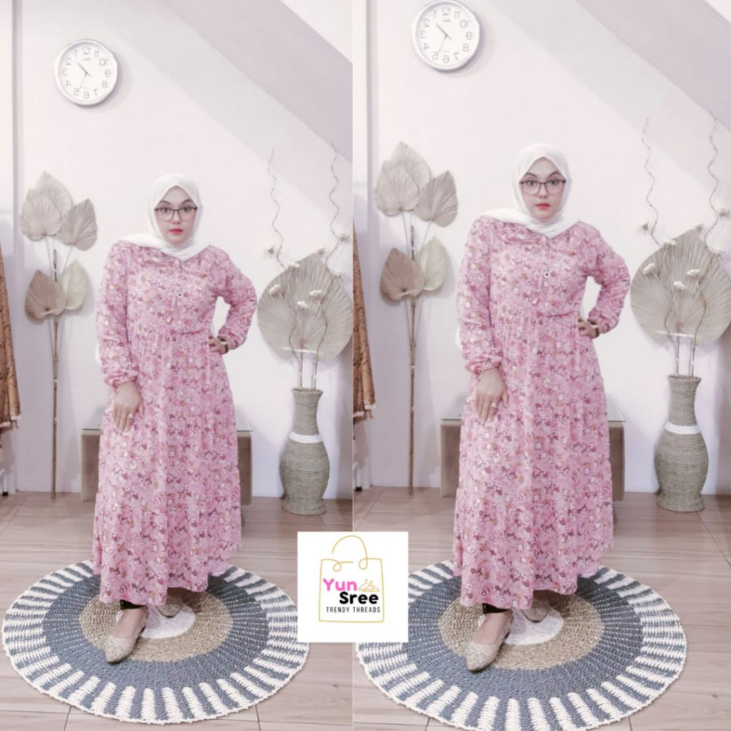 Gamis Ceruti Terbaru | Gamis Best Seller | Dress Terbaru | Dress Kondangan COD I Ceruti Motif