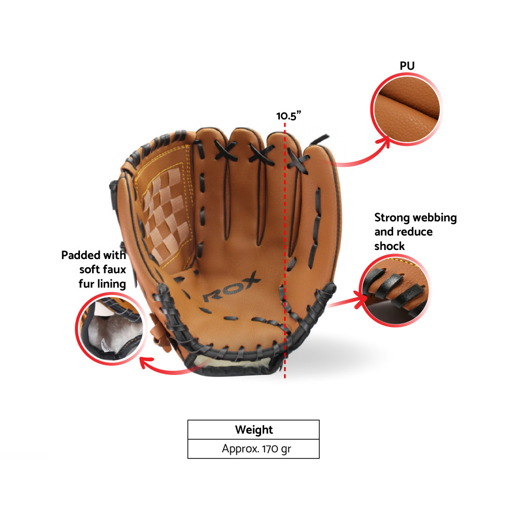Sarung Tangan Glove Softball Baseball ROX