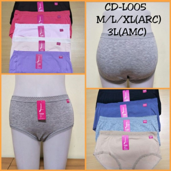 (1 Lusin) Cd Wanita Lydyly 005 Renda | Cd Wanita Dewasa Bahan Katun