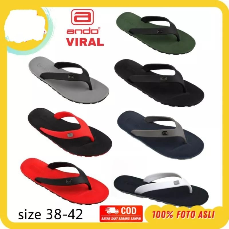 SENDAL JEPIT ANDO VIRAL PRIA DEWASA SANDAL VACUM COWOK