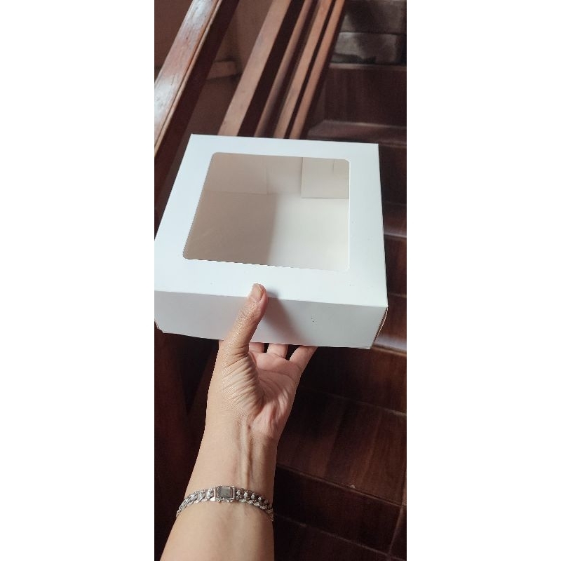 

DUS/ cake box 22x22x7 brown Kraft vintage retro grade food gak pasaran