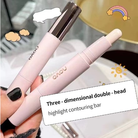 NOVO 2 in 1 Dual-Head Highlight & Contour Stick Face Concealer Stick Professional Make up