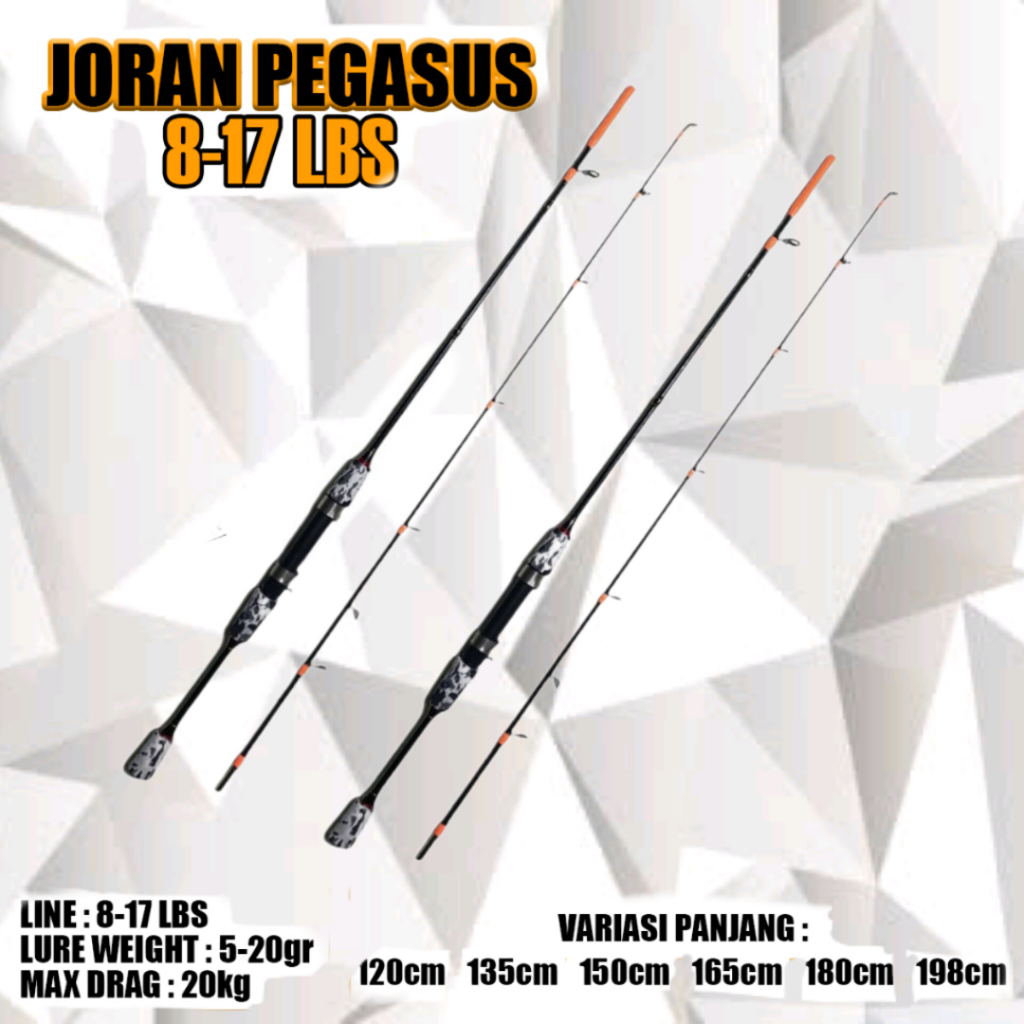 Joran Pancing Joran Spining Ajiro Pegasus 8-17 LBS Max drag 10kg Free Packing + Bubble Wrap