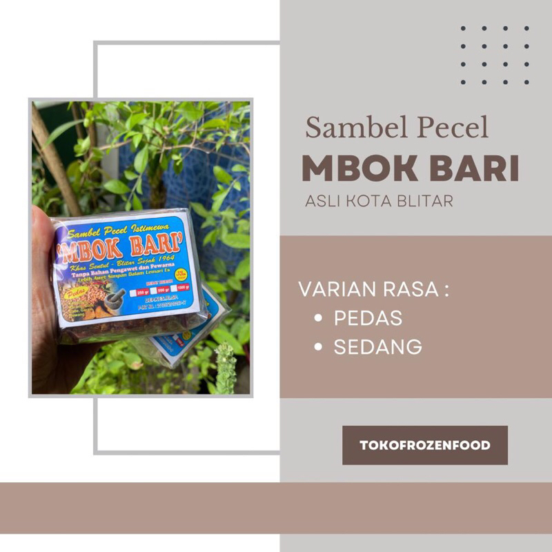 

Sambel Pecel Blitar "Mbok Bari" Tanpa Pengawet