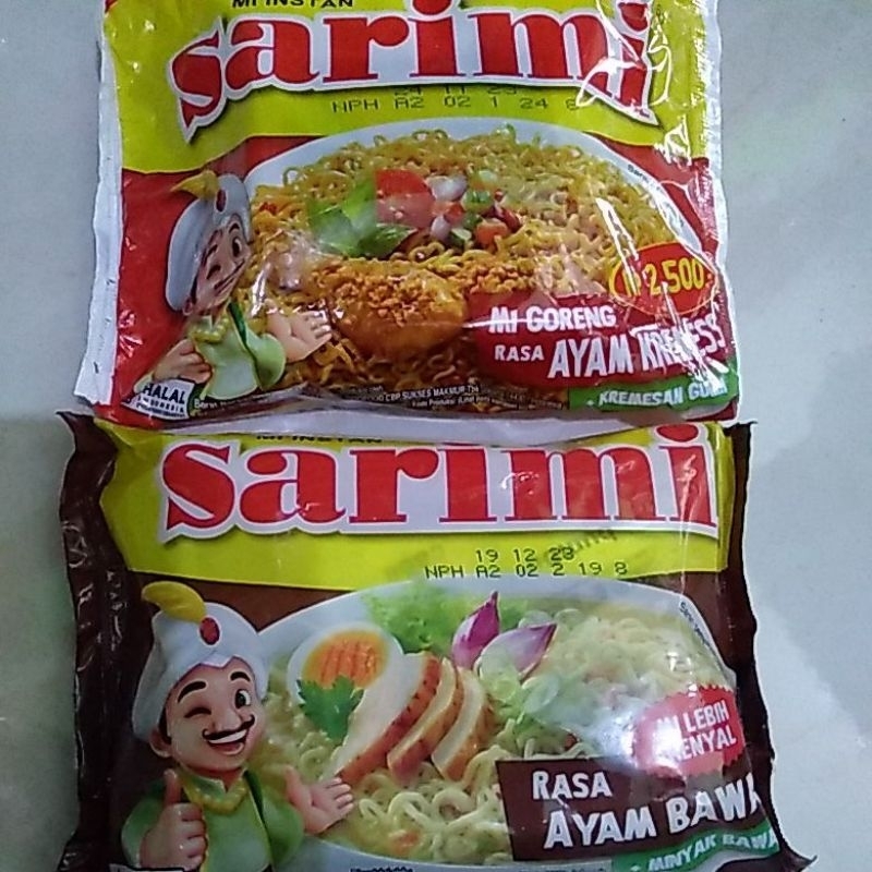 

Sarimi Goreng Ayam Kremes Sarimi Ayam bawang 1 bks