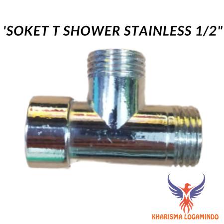 Khrsma JKT - Nepel Sambungan Pipa Tee T Shower Air Panas Dingin Stainless KLP