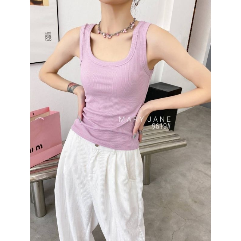 [Jisu- 9619] - TankTop Atasan Wanita/TankTop Mary Jane Import