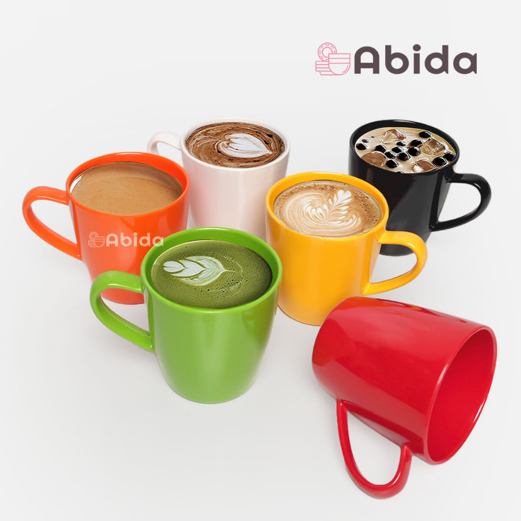 Abida 1 Lusin Gelas Melamin - Gelas Cangkir Kopi Lusinan - Gelas Kecil - Grosir Gelas - Cangkir Lusi