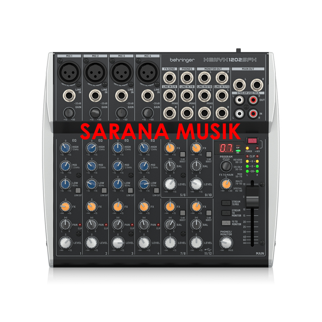 Mixer Behringer Xenyx 1202SFX 1202 SFX - 12 Input Mixer Analog With Multi FX Behringer Xenyx 1202S F