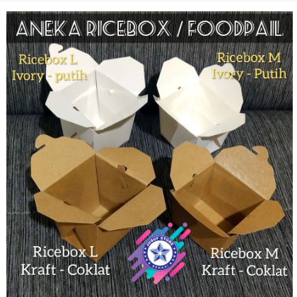READY Rice box Paper / Paper Rice box / Food Pail