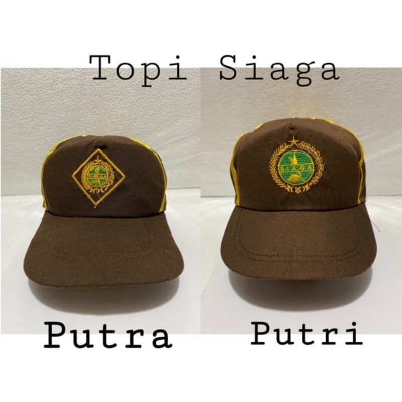 Topi siaga pramuka SD putra putri bordir