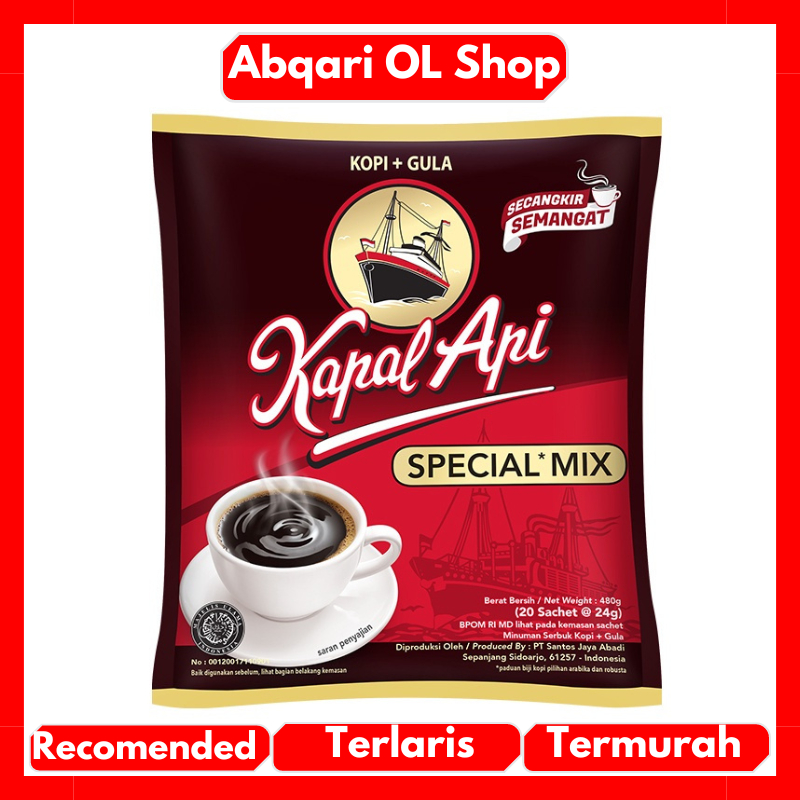 

Kapal Api Spesial Mix 24gr Kopi + Gula Dapat 1 Sachet